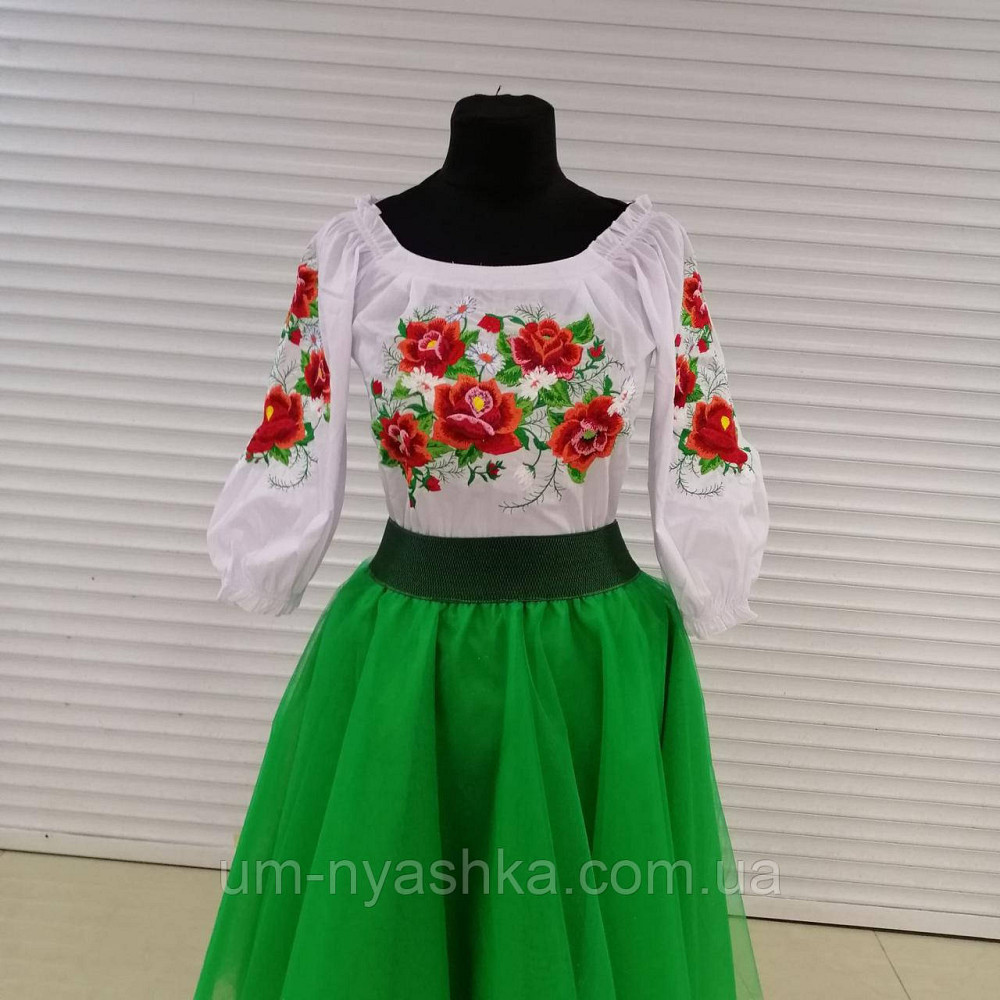 Блузка з вишивкою вишиванка "Досконала" для жінок і дівчаток-підлітків Біла Кривий Ріг - фото 1