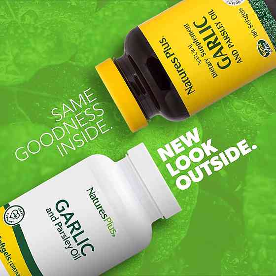 Чеснок и петрушка (масло) Nature's Plus Garlic and Parsley Oil, 180 Softgels Луцк