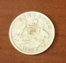 Австралія 6 пінсів 1923 Срібло Полтава - фото 1