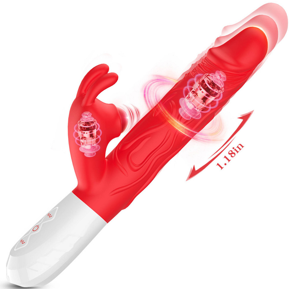 Вібратор B-Series Silicone Vibrator, силіконовий, 10 thrusting and7 Flapping Sex Aura Київ - фото 2