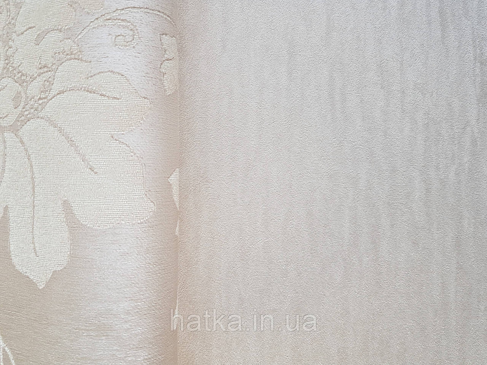 Шпалери вінілові на флізеліні Rasch Trianon Xlll 0.53х10 однотонні хвилясті класика кремові Київ - фото 1