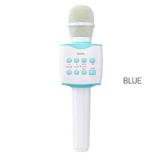 Портативна акустика HOCO BK5 Cantando karaoke microphone Blue 6931474742308 Одеса