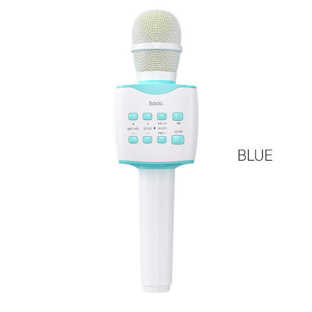 Портативна акустика HOCO BK5 Cantando karaoke microphone Blue 6931474742308 Одеса - фото 2