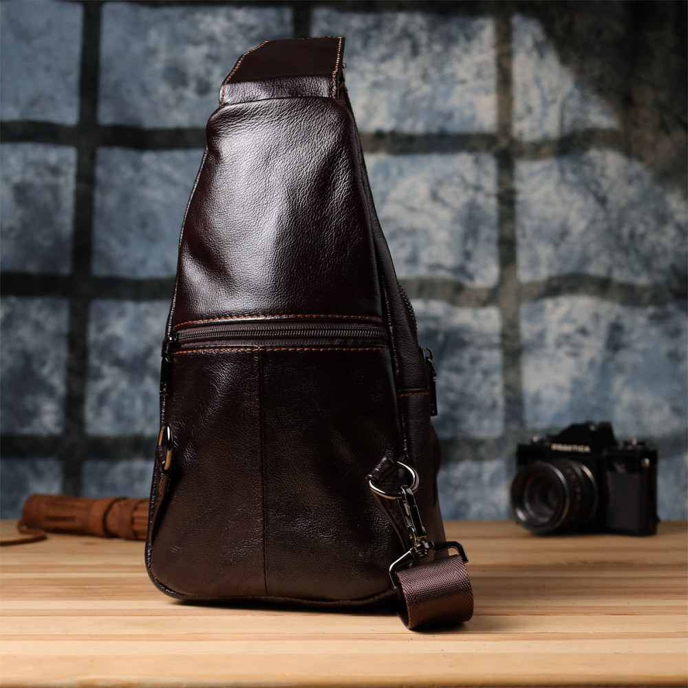 Сумка через плече з натуральної шкіри Vintage 23050 Коричневий Київ - фото 11