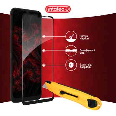 Стекло защитное Intaleo Full Glue Samsung A03 Black (1283126521638) Винница