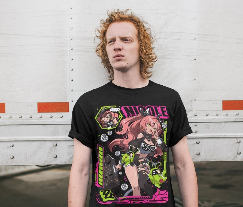 Футболка для мальчика аниме Зенлесс Зоне Зеро Николе оверсайз (рост от 165 до 180 ) Черний AnimeJ0929m Днепр - изображение 3