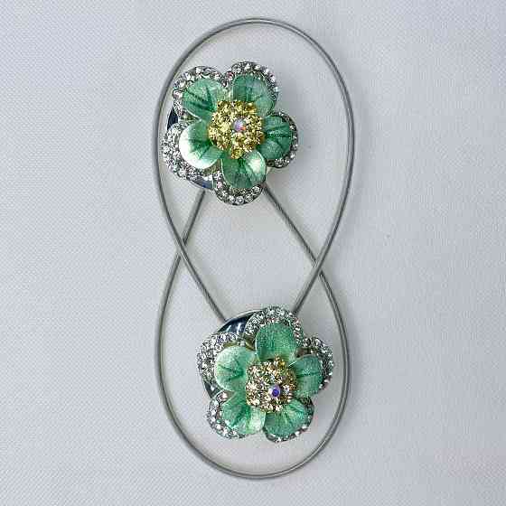 Магніти для штор та гардин "Flowers" набір 2 шт М'ятний (81-187) Київ