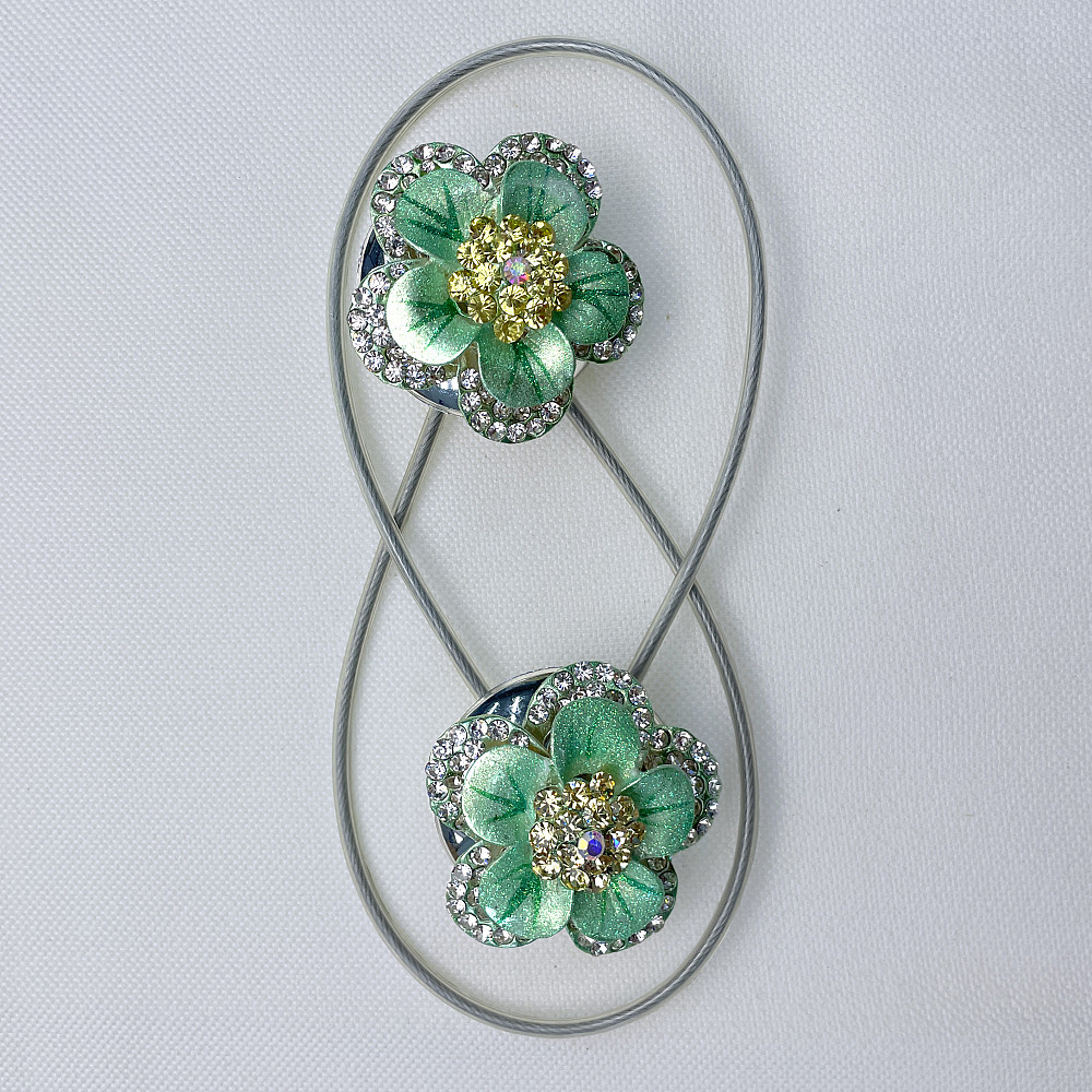 Магніти для штор та гардин "Flowers" набір 2 шт М'ятний (81-187) Київ - фото 6