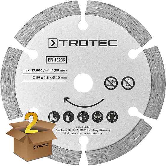 Диск отрезной алмазный Trotec 2 Diamond 89х10х1,8 (2 шт) (6215001302) Винница