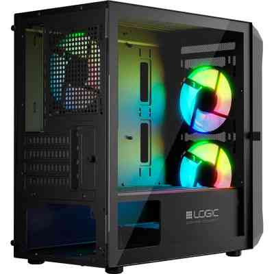 Корпус Logic concept PORTOS MESH+GLASS ARGB fans 3x120mm BLACK (AM-PORTOS-10-0000000-0002) Винница