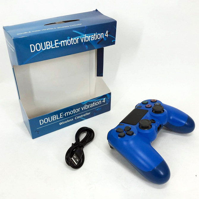 Джойстик DOUBLESHOCK для PS 4, бездротовий ігровий геймпад PS4/PC акумуляторний джойстик. Колір синій MI-38 Львів - фото 8