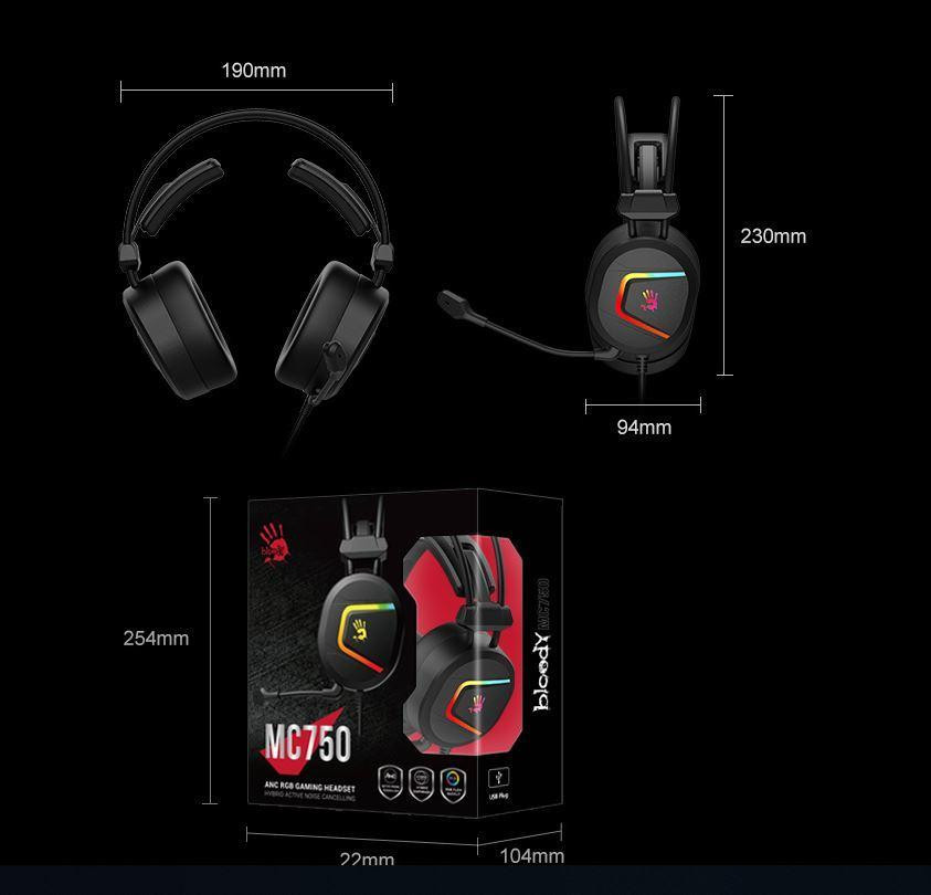 Гарнітура A4Tech MC750 Bloody Black ( Чорний ) Харьков - изображение 7