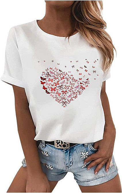 Футболка женская с принтом 44 Белая 2634325527 Днепр - изображение 1