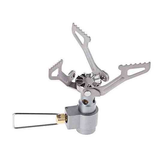 Набір Газовий пальник титановий BRS-3000T + Газовий балон різьбовий бутановий Quest, 450гр Київ