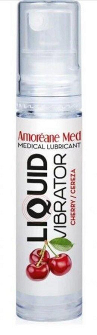 Стимулирующий лубрикант от Amoreane Med: Liquid vibrator - Cherry ( жидкий вибратор ), 10 ml Sex Aura Киев - изображение 1