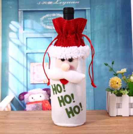 Новогодний чехол на бутылку Дед Мороз 26 на 13 см разноцветный Киев