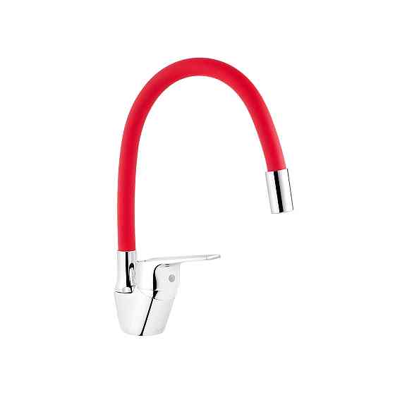 Змішувач для кухні рефлекторный Kroner KRM Odra - C032RED червоний/хром Київ