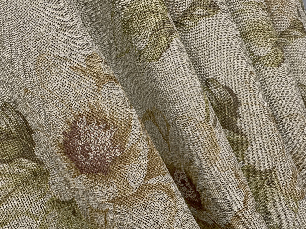 Комплект штор VR-Textil Льон Прованс 100х270 2шт і Тюль 300х270 2080ш-1267т Коричневий з білим 71-205/1 Київ - фото 5