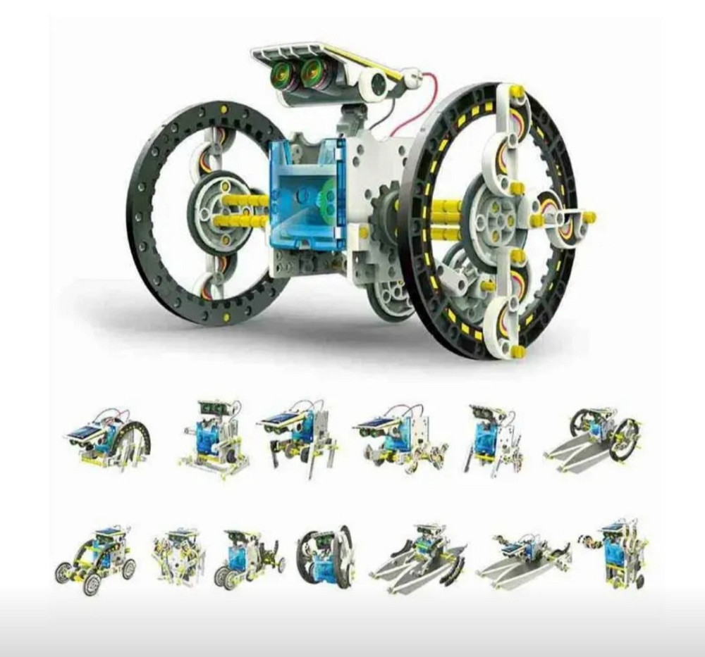 Конструктор робот SunKid Robotics Educational Solar Robot 14 в 1 на солнечной батарее - STEM конструктор абор робототехники Киев - изображение 2