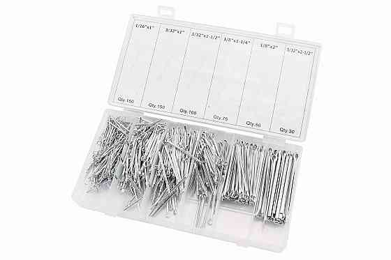 Набір шплінтів голчастих (L-32;d-1,3, L-35;d-2, L-45;d-2,2, L-40;d-2,4, L-61;d-2,3, L-73;d-3,2) 6 видів, 555шт Киев