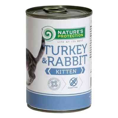 Консерви для котів Nature&apos;s Protection Kitten Turkey &amp; Rabbit 400 г (KIK24634) Вінниця