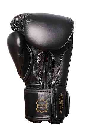 Боксерські рукавиці PowerPlay 3014 Indiana Чорні (натуральна шкіра) 16 унцій Кам'янське