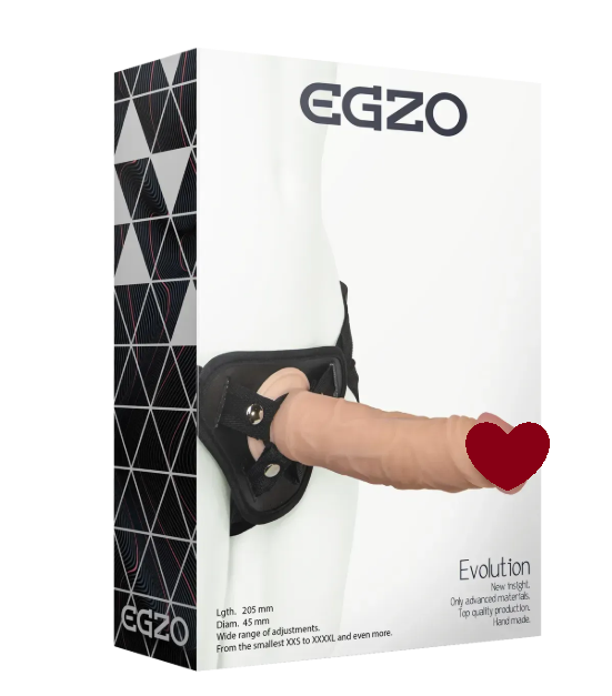 Страпон жіночий EGZO Evolution STR002 (20,5 см х 4,5 см) Sex Aura Київ - фото 1