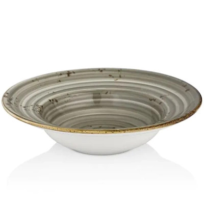 Тарілка By Bone Harmony Supreme для пасти з піднятим бортом 25 см (HA-SP-ZT-25-CK) Вінниця - фото 1