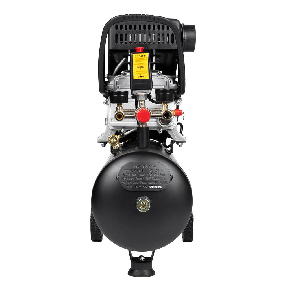 Компрессор одноцилиндровый 1.8кВт 230л/мин 8бар 24л (2 крана) SIGMA (7043131) Ровно - изображение 12