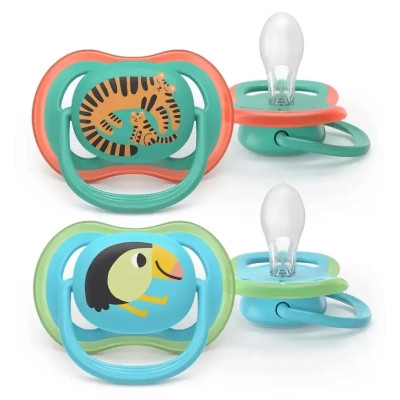 Пустушка Philips AVENT Ultra Air 6-18 місяців 2 шт, зелено-блакитна (SCF087/11) Вінниця - фото 1