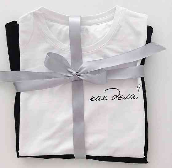 Біла/Чорна футболка з оригінальним принтом! Як справи? Чернівці