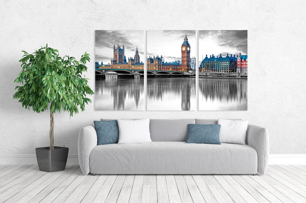Модульная картина в гостиную / спальню  Лондон    ART-204_3A 100х150 см Киев - изображение 2
