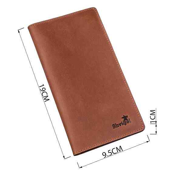 Бумажник мужской вертикальный матовый SHVIGEL 16199 Рыжий Киев