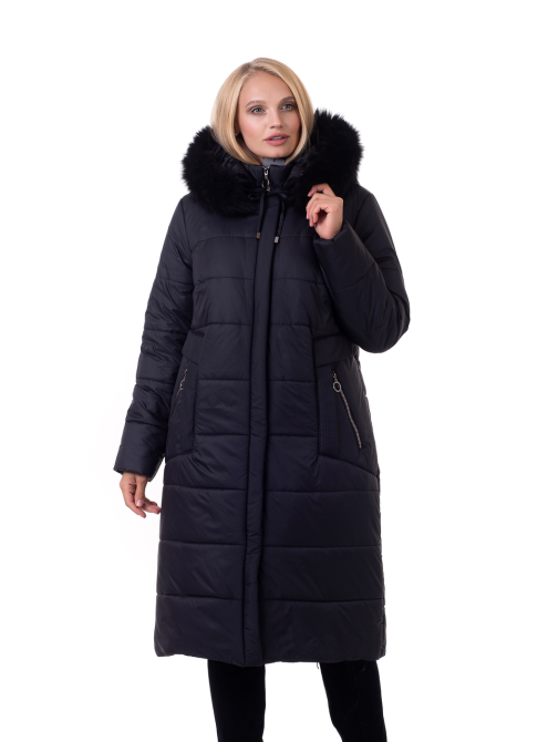 Пуховік жіночий зимовий з хутром оптом Київ - фото 1