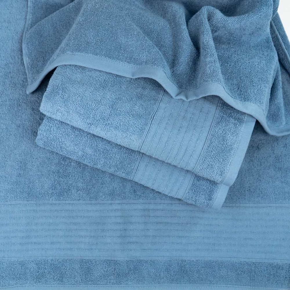 Рушник махровий для душу GM Textile 100х150см Line 400г/м2 (Денім) Суми - фото 4