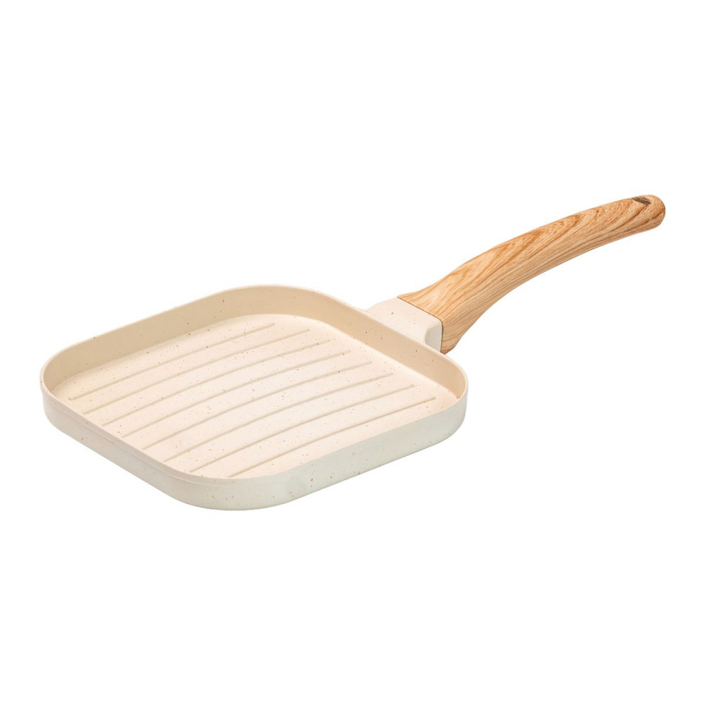 Breakfast Сковорода гриль квадратна 18×18 см рифлена з гранітним покриттям бежева HP39568W Коломыя - изображение 1