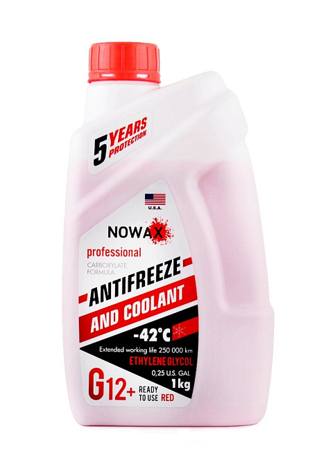 Антифриз NOWAX RED G12 (червоний) 1кг Киев - изображение 1