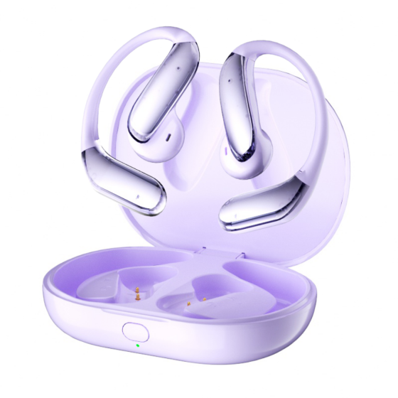 Наушники беспроводные  с шумоподавлением, сенсорным управлением и пространственным аудио,спортивные Bluetooth, Type-C,фиолетовые Каменец-Подольский