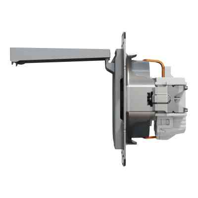 Розетка Schneider Electric ASFORA з кришкою, сталь (EPH3100162) Вінниця