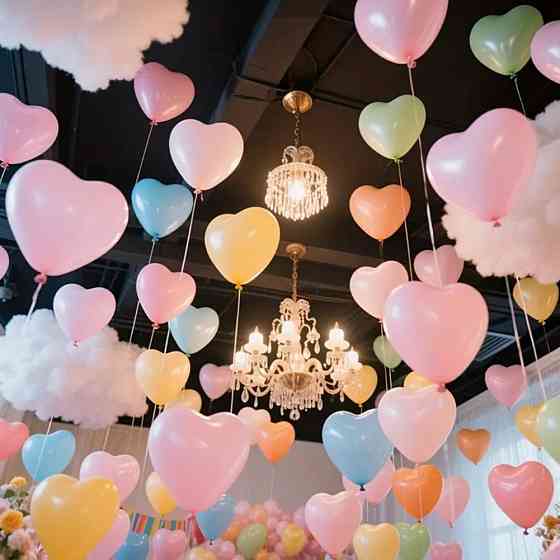 Шары латексные сердце нежный макарунс 10