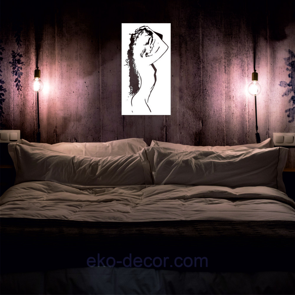 Декоративное настенное Панно «Силуэт женщины», Декор на стену 50*26 см, Белый Киев - изображение 10