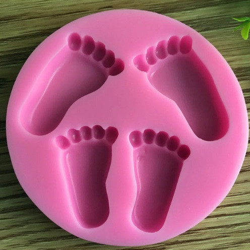 Молд силиконовый Детские ножки 95 мм розовый Киев - изображение 3