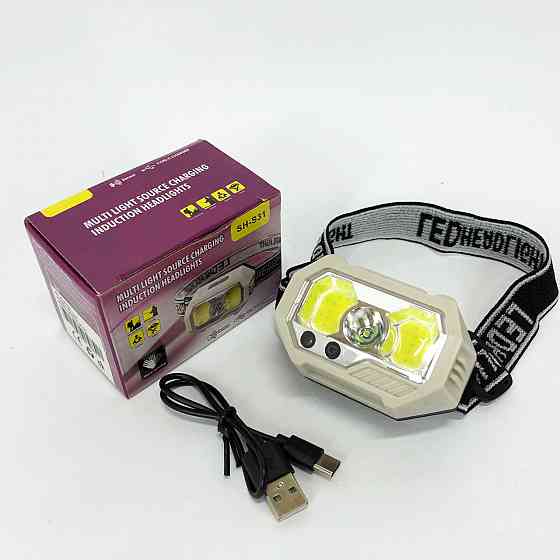 Налобный фонарь для электрика, Фонарь налобный для строителя Мощный LED VW-34 Львов