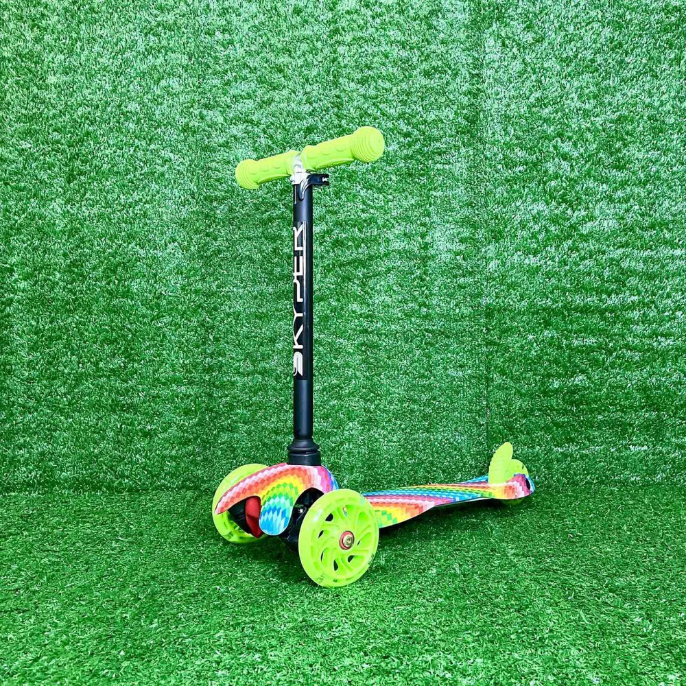 Самокат триколісний Skyper MINI колеса PU 120мм на 2-4 роки Салатовий Вид 4 (112-40103) Чернигов - изображение 8