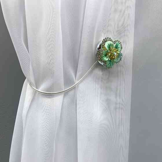 Магніти для штор та гардин "Flowers" набір 2 шт М'ятний (81-187) Київ