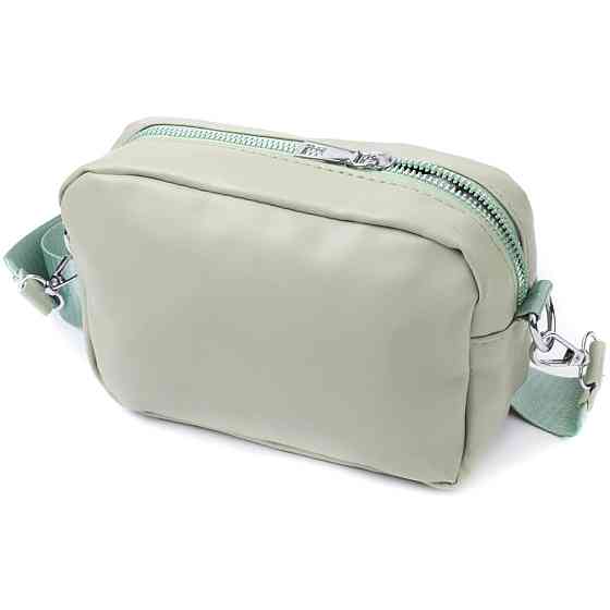 Стильна жіноча сумка крос-боді з монетницею з екошкіри Vintage 22797 Фісташковий Київ