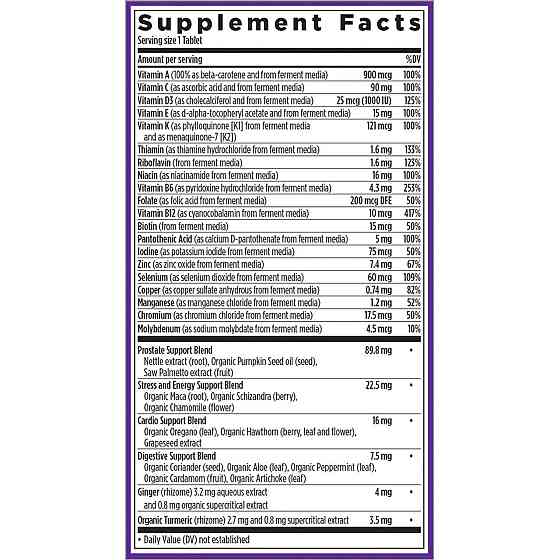 Мультивітамінний комплекс для чоловіків 40+ New Chapter One Daily Multi 72 таб Київ