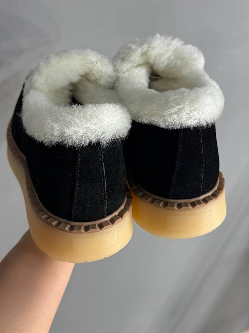 Черевики жіночі Hengji 69-2 лофери замшеві на хутрі чорні, 37, 23,5 см Київ - фото 20