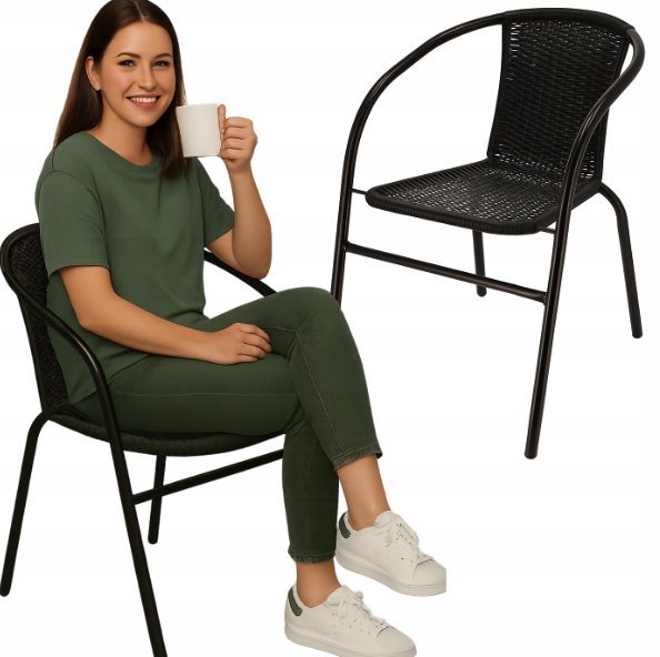 Садові меблі Chomik Bistro New стіл та 2 стільці сірий Киев - изображение 3