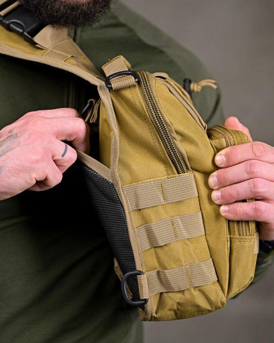 Тактична сумка нагрудна triada кайот Одеса - фото 3
